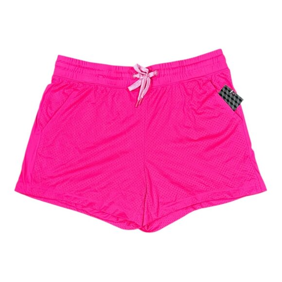 New Athletic Works Size M Womens Dri-Works Recycled Pink Mesh Shorts - Picture 1 of 8